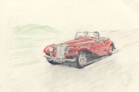 Geoffrey Richard Mortimer - 1956 Coloured Pencil, Type TF M.G.
