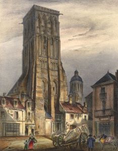 19th Century Mezzotint - A French Town