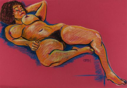 Carl F. Hodgson - Contemporary Pastel, Sleeping Nude