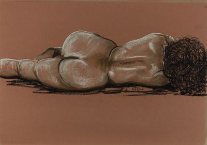 Carl F. Hodgson - Contemporary Charcoal Drawing, Nude Study from Behind