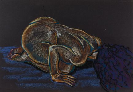 Carl F. Hodgson - Contemporary Pastel, Crouched Nude