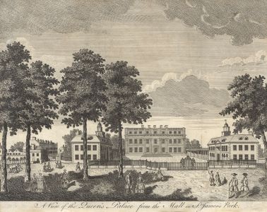 18th Century Engraving - A View from the Queen's Palace