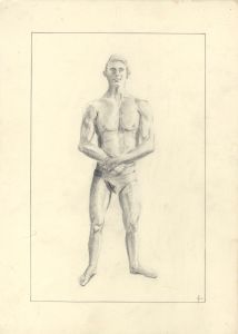Geoffrey Richard Mortimer - Mid 20th Century Graphite Drawing, Two Male Nudes