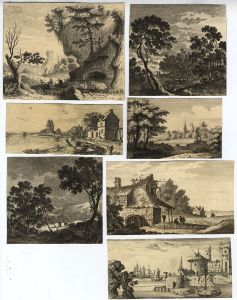 A set of seven small 18th Century Etchings - Landscapes & Coastal Views