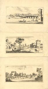 François Vivares - A set of three 18th Century Etching, Landscape Views