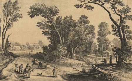 Cornelius Galle After Hollar - 19th Century Engraving, Going to Market