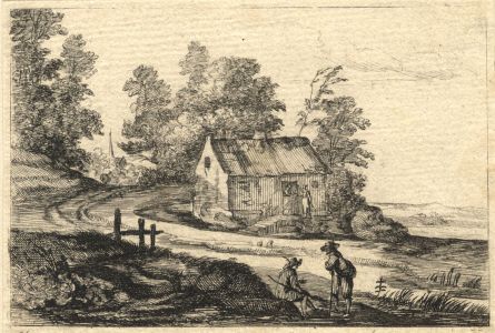 Lodewijk de Vadder (1605-1655) - 17th Century Etching, Landscape with Two Farms