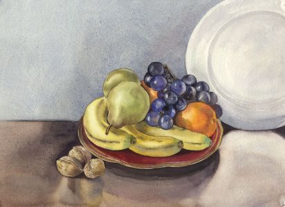 P.M. Evans - Mid 20th Century Watercolour, Still Life with Fruit