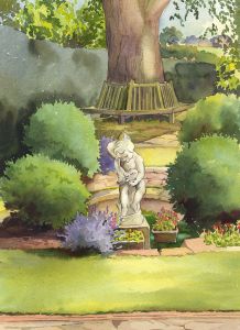 P.M. Evans - Mid 20th Century Watercolour, Water Feature