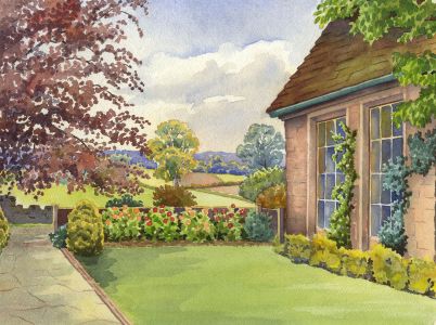P.M. Evans - Mid 20th Century Watercolour, Garden