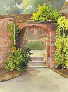 P.M. Evans - Mid 20th Century Watercolour, Garden Gate