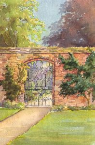 P.M. Evans - Mid 20th Century Watercolour, Two Studies of a Garden