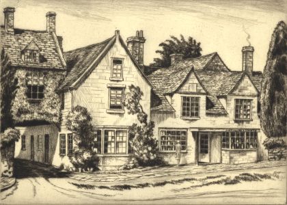 J. Francis Smith - Mid 20th Century Etching, A Bit of Broadway