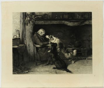 After Briton Rivier - Early 20th Century Etching, The Long Sleep