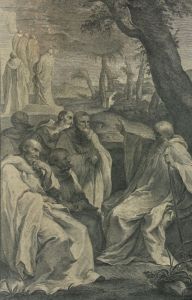 Jacob Frey - c.1720 Engraving, The Vision of St Romuald