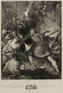After B.R. Haydon - 1821 Wood Engraving, Assassination of L.S. Dentatus