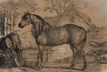 Carle Vernet (1758-1836) - Early 19th Century Lithograph, Cheval Limonier
