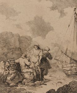 After Francis Wheatly - 1786 Etching, Seaside Vendors