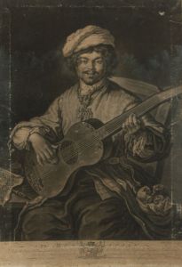 Johann Gottfried Haig - 18th Century Mezzotint, The Musician