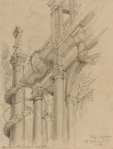 Sir Reginald Blomfield RA - 1925 Graphite Drawing, Architectural Detailing