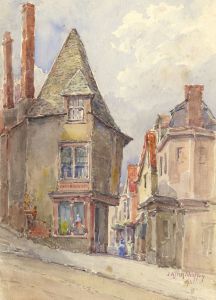 James Allen Shuffrey BWS (1859 - 1939) - 1921 Watercolour, Cheap Street, From