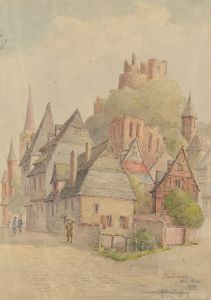 James Allen Shuffrey BWS (1859 - 1939) - 1914 Watercolour, Bacharach