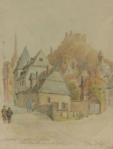 James Allen Shuffrey BWS (1859 - 1939) - 1914 Watercolour, Bacharach