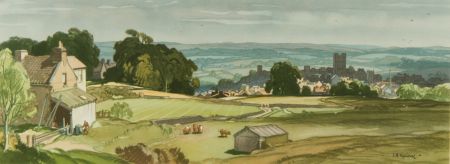Set of Ten Mid 20th Century Lithograph - Carriage Prints Depicting Yorkshire