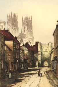 Early 20th Century Etching - View of Cathedral