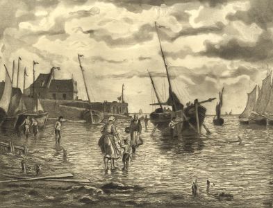 Early 20th Century Etching - Along the Coast