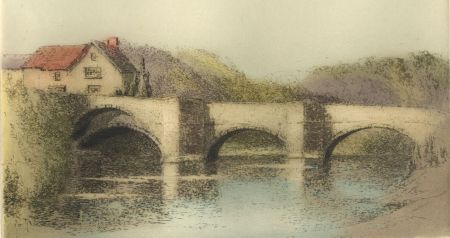 Early 20th Century Etching - Bridge View
