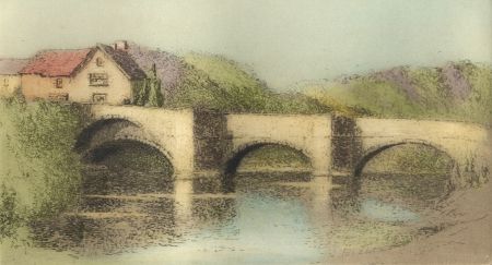 Early 20th Century Etching - Bridge View
