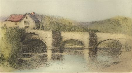 Early 20th Century Etching - Bridge View