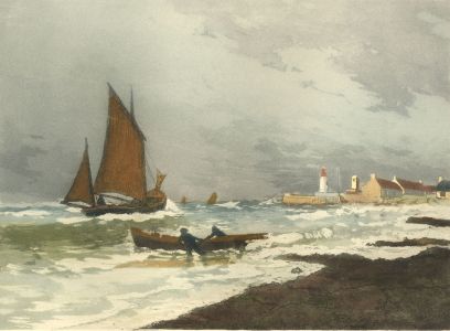Yvan Thiele - 1931 Aquatint, Going out to Sea