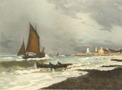 Yvan Thiele - 1931 Aquatint, Going out to Sea