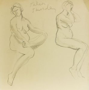 Elinor Bellingham-Smith - Early 20th Century Graphite Drawing, Seated Nudes