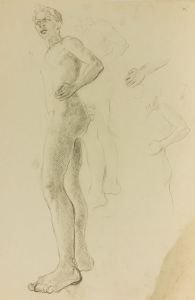 Elinor Bellingham-Smith - Early 20th Century Graphite Drawing, Male Nude