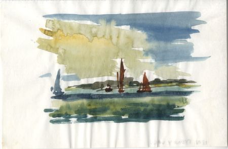 Sydney Vale FRSA - Mid 20th Century Watercolour, Coastal Landscape