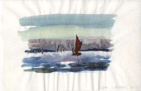 Sydney Vale FRSA - Mid 20th Century Watercolour, Ship at Sea