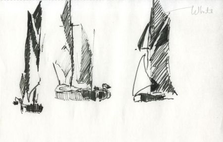 Sydney Vale FRSA - A Pair of Mid 20th Century Pen and Ink Drawings, Sailing Boat