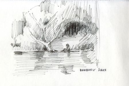 Sydney Vale FRSA - A Pair of Mid 20th Century Pen and Ink Drawings, Danbury Lake