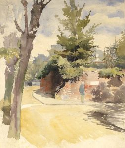 Austin Blomfield - Mid 20th Century Watercolour, Along the Street