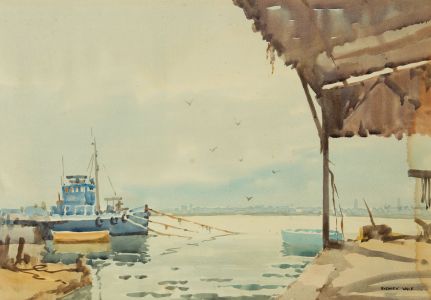 Sydney Vale FRSA - Mid 20th Century Watercolour, Leigh Boat Yard