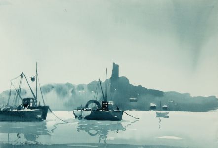 Sydney Vale FRSA - Mid 20th Century Watercolour, Seascape in Blue Light