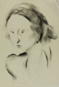 Georg Mayer-Marton - Mid 20th Century Charcoal Drawing, Portrait of a Woman