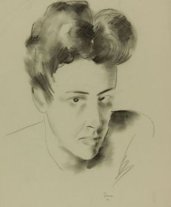 Georg Mayer-Marton - Mid 20th Century Charcoal Drawing, Portrait of a Man