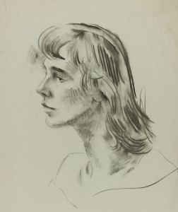 Georg Mayer-Marton - Mid 20th Century Charcoal Drawing, Portrait of a Woman