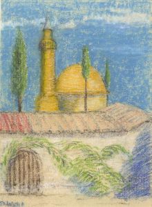 Dorothy Willis - Mid 20th Century Pastel, Tomb of the Prophets Aunt, Cyprus