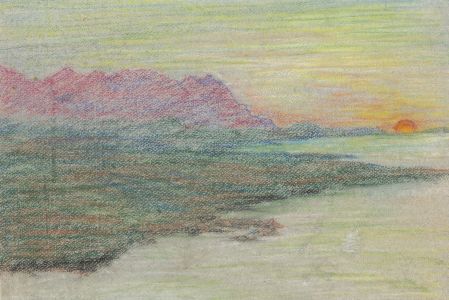 Dorothy Willis - Mid 20th Century Pastel, Kyrenia Sunset, Cyprus