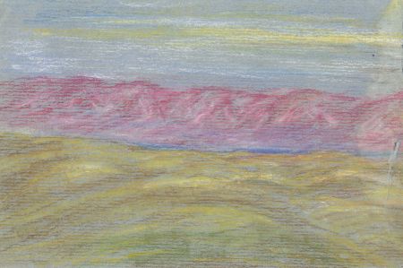 Dorothy Willis - Mid 20th Century Pastel, View of Moabite Hills